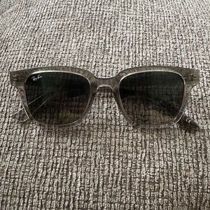 Ray-Ban RB4401D Frames: Polished Transparent Gray. Lenses: Dark Grey. EUC.